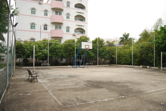 Empleados cancha de baloncesto