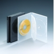 14MM DVD case for 4 disc with Double insert (black)