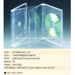 10MM single DVD case transparent (PS)