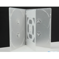 14MM 6 discos de casos bandeja del DVD cinta transparente