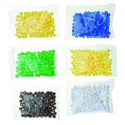 Colored plastic bead
