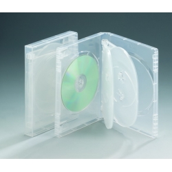 22MM DVD case for 6 disc with insert(smooth clear)